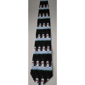 Vintage Hallmark Neck Tie Christmas‎ Winter Snowman Design ⛄️⛄️⛄️